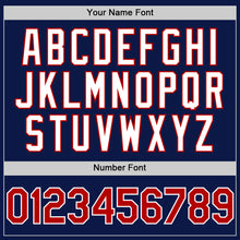 Load image into Gallery viewer, Custom Royal Red-White 3D Pattern Design Gradient Style Twinkle Star Authentic Baseball Jersey