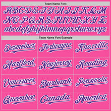 Load image into Gallery viewer, Custom Pink Purple-White 3D Pattern Design Gradient Style Twinkle Star Authentic Baseball Jersey