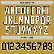 Load image into Gallery viewer, Custom Old Gold Black-White 3D Pattern Design Gradient Style Twinkle Star Authentic Baseball Jersey