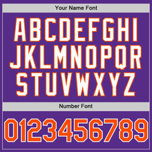 Load image into Gallery viewer, Custom Purple Orange-White 3D Pattern Design Gradient Style Twinkle Star Authentic Baseball Jersey