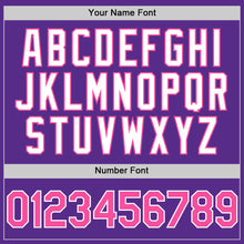 Load image into Gallery viewer, Custom Purple Pink-White 3D Pattern Design Gradient Style Twinkle Star Authentic Baseball Jersey