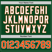 Load image into Gallery viewer, Custom Green Orange-White 3D Pattern Design Gradient Style Twinkle Star Authentic Baseball Jersey