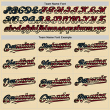 Load image into Gallery viewer, Custom Cream Vintage USA Flag-Black 3D Pattern Design Gradient Style Twinkle Star Authentic Baseball Jersey