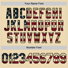 Load image into Gallery viewer, Custom Cream Vintage USA Flag-Black 3D Pattern Design Gradient Style Twinkle Star Authentic Baseball Jersey