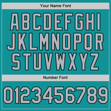 Load image into Gallery viewer, Custom Teal Gray-Black 3D Pattern Design Gradient Style Twinkle Star Authentic Baseball Jersey