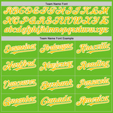 Load image into Gallery viewer, Custom Aurora Green Yellow-White 3D Pattern Design Gradient Style Twinkle Star Authentic Baseball Jersey