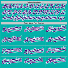 Load image into Gallery viewer, Custom Aqua Purple-White 3D Pattern Design Gradient Style Twinkle Star Authentic Baseball Jersey