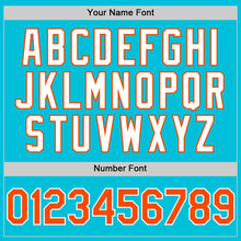 Load image into Gallery viewer, Custom Lakes Blue Orange-White 3D Pattern Design Gradient Style Twinkle Star Authentic Baseball Jersey