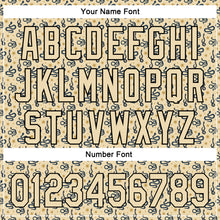 Load image into Gallery viewer, Custom Cream Black 3D Pattern Design Animal Snake Authentic Baseball Jersey