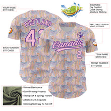 Load image into Gallery viewer, Custom Light Pink Purple 3D Pattern Design Animal Leopard Authentic Baseball Jersey