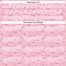 Load image into Gallery viewer, Custom Light Pink White 3D Pattern Design Animal Cat Authentic Baseball Jersey