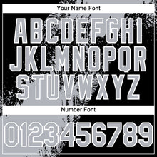 Load image into Gallery viewer, Custom Gray Black-White 3D Pattern Design Abstract Brush Stroke Authentic Baseball Jersey