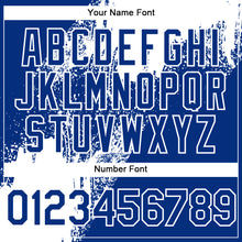 Load image into Gallery viewer, Custom White Royal 3D Pattern Design Abstract Brush Stroke Authentic Baseball Jersey