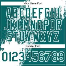 Load image into Gallery viewer, Custom White Teal 3D Pattern Design Abstract Brush Stroke Authentic Baseball Jersey