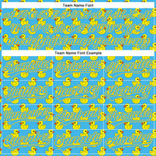 Load image into Gallery viewer, Custom Sky Blue Yellow 3D Pattern Design Animal Duck Authentic Baseball Jersey