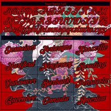 Load image into Gallery viewer, Custom Red Black 3D Pattern Design Animal Crane Performance T-Shirt