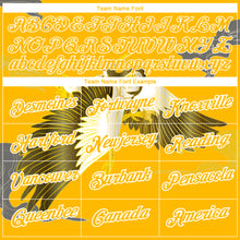 Load image into Gallery viewer, Custom Gold White 3D Pattern Design Animal Crane Performance T-Shirt