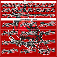 Load image into Gallery viewer, Custom Red Black-White 3D Pattern Design Animal Cardinal Bird Authentic Baseball Jersey