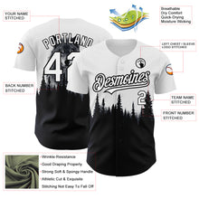 Load image into Gallery viewer, Custom White Black 3D Pattern Design Animal Wolf Authentic Baseball Jersey