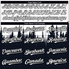 Load image into Gallery viewer, Custom White Black 3D Pattern Design Animal Wolf Authentic Baseball Jersey