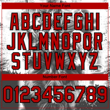 Load image into Gallery viewer, Custom White Red-Black 3D Pattern Design Animal Lion Authentic Baseball Jersey