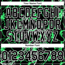 Load image into Gallery viewer, Custom Black Neon Green-White 3D Pattern Design Animal Snake Authentic Baseball Jersey