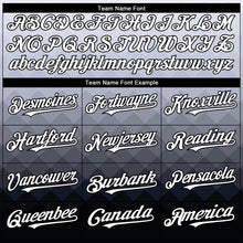 Load image into Gallery viewer, Custom Gray White-Black 3D Pattern Design Gradient Square Shape Authentic Baseball Jersey