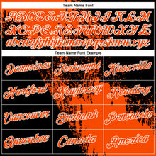 Load image into Gallery viewer, Custom Orange Black-White 3D Pattern Design Abstract Brush Stroke Performance T-Shirt