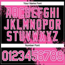 Load image into Gallery viewer, Custom Pink Black-White 3D Pattern Design Abstract Brush Stroke Performance T-Shirt