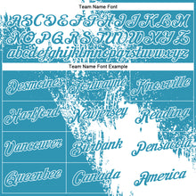 Load image into Gallery viewer, Custom White Panther Blue 3D Pattern Design Abstract Brush Stroke Performance T-Shirt