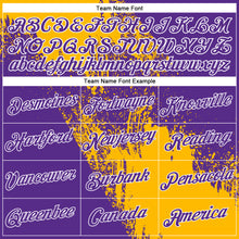 Load image into Gallery viewer, Custom Gold Purple-White 3D Pattern Design Abstract Brush Stroke Performance T-Shirt