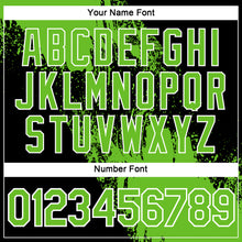 Load image into Gallery viewer, Custom Aurora Green Black-White 3D Pattern Design Abstract Brush Stroke Performance T-Shirt