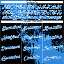 Load image into Gallery viewer, Custom Powder Blue Black-White 3D Pattern Design Abstract Brush Stroke Performance T-Shirt