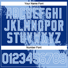 Load image into Gallery viewer, Custom Light Blue Royal-White 3D Pattern Design Abstract Brush Stroke Performance T-Shirt