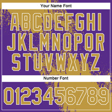 Load image into Gallery viewer, Custom Old Gold Purple-White 3D Pattern Design Abstract Brush Stroke Performance T-Shirt