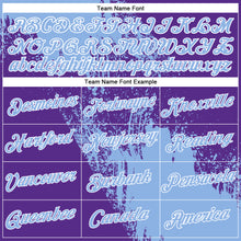 Load image into Gallery viewer, Custom Light Blue Purple-White 3D Pattern Design Abstract Brush Stroke Performance T-Shirt