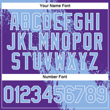 Load image into Gallery viewer, Custom Light Blue Purple-White 3D Pattern Design Abstract Brush Stroke Performance T-Shirt