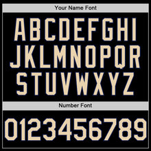 Load image into Gallery viewer, Custom Black City Cream-Navy 3D Pattern Design Abstract Splatter Texture Authentic Baseball Jersey