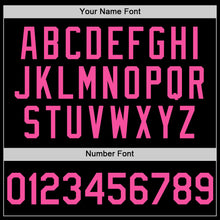 Load image into Gallery viewer, Custom Black Pink-Purple 3D Pattern Design Geometric Shapes Authentic Baseball Jersey