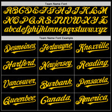 Load image into Gallery viewer, Custom Black Yellow-Kelly Green 3D Pattern Design Geometric Shapes Authentic Baseball Jersey