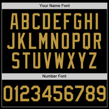 Load image into Gallery viewer, Custom Black Old Gold-Kelly Green 3D Pattern Design Geometric Shapes Authentic Baseball Jersey