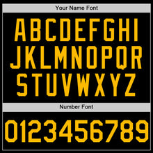 Load image into Gallery viewer, Custom Black Gold-Burgundy 3D Pattern Design Geometric Shapes Authentic Baseball Jersey