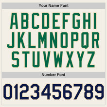 Load image into Gallery viewer, Custom Cream Navy-Kelly Green 3D Pattern Design Confetti Authentic Baseball Jersey