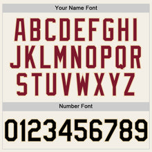 Load image into Gallery viewer, Custom Cream Black-Crimson 3D Pattern Design Confetti Authentic Baseball Jersey