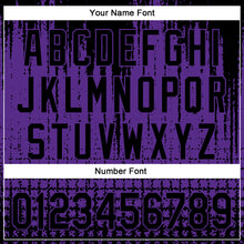 Load image into Gallery viewer, Custom Purple Black 3D Pattern Design Abstract Shape Authentic Baseball Jersey