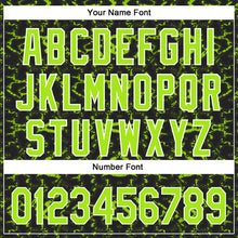 Load image into Gallery viewer, Custom Black Neon Green-White 3D Pattern Design Abstract Tiger And Zebra Authentic Baseball Jersey