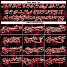 Load image into Gallery viewer, Custom Black Crimson-Cream 3D Pattern Design Halftone Dots Authentic Baseball Jersey