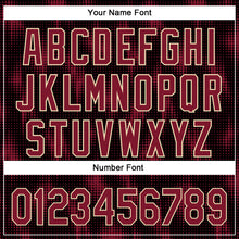 Load image into Gallery viewer, Custom Black Crimson-Cream 3D Pattern Design Halftone Dots Authentic Baseball Jersey