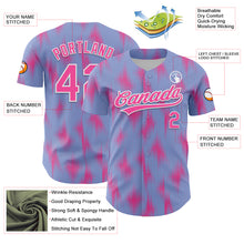 Load image into Gallery viewer, Custom Light Blue Pink-White 3D Pattern Design Halftone Dots Authentic Baseball Jersey