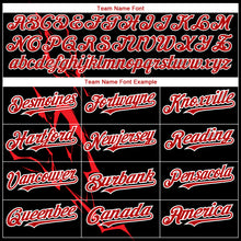 Load image into Gallery viewer, Custom Black Red-White 3D Pattern Design Lightning Authentic Baseball Jersey